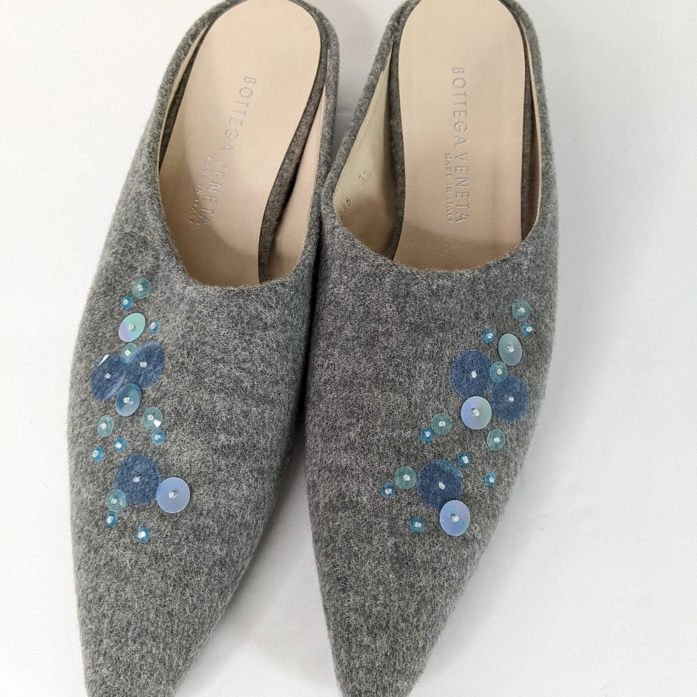 Cashmere Mules Bottega Veneta Size 9.5 New Old Stock